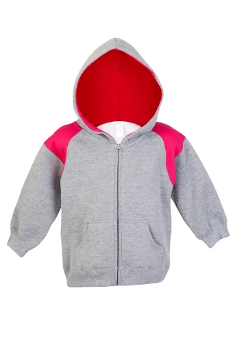 Picture of RAMO, Kids Contrast Panel With Zipper Hoodie